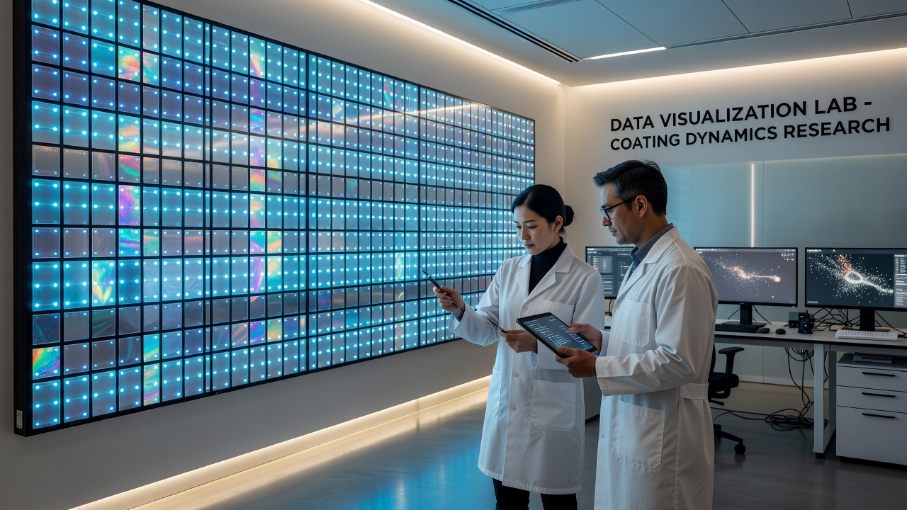 Investigating How Specialized Coatings Alter Light Scatter Dynamics Within Oversized Visual Arrays for Data Visualization Labs